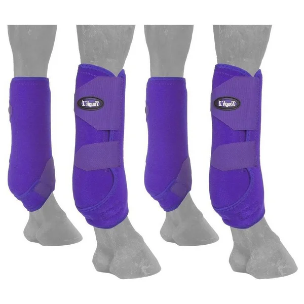 Tough-1 Extreme Vented Sport Boots - Set of 4 - Green