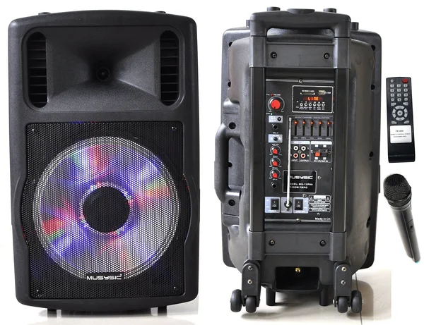 MUSYSIC 1200W Professional 12 Speaker PA System Wireless Mic Bluetooth
