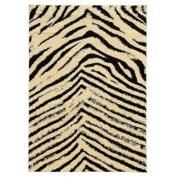 Riverbay Furniture 5' x 7' Shag Rug in Ivory - White