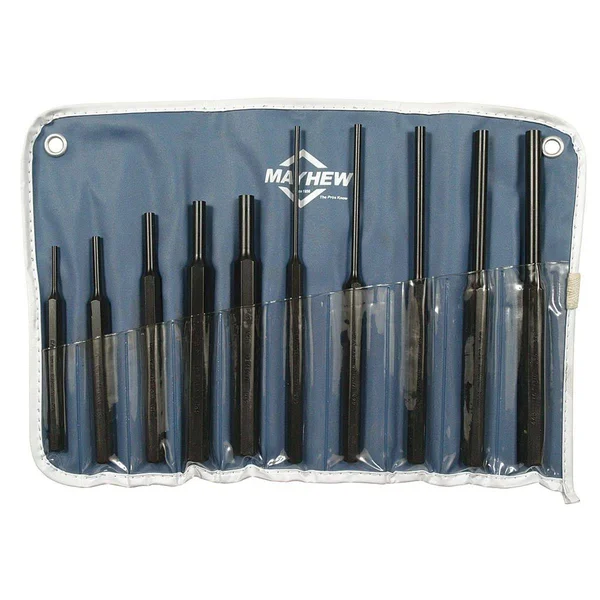 Mayhew 61511 Drive Pin Punch Set, 10 Pieces, Steel