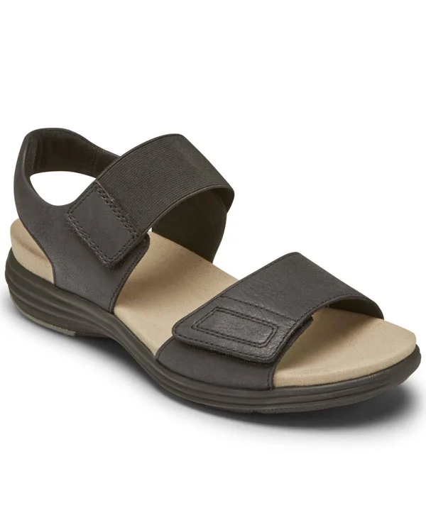 Women's Aravon Beaumont Two Strap Sandal - Size: 8, Black