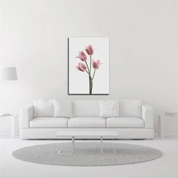 28x22 x 20x22 Tulips Pink by Design Fabrikken Print on Canvas