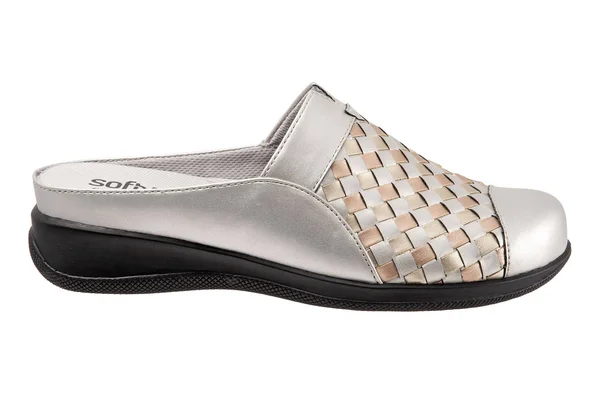 Women's Softwalk &San Marcos& Woven Clog - Size 7.5 W - Metallic