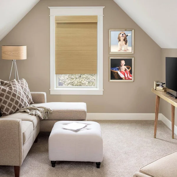 Home Decorators Collection Cut-to-Size Natural Cordless Light-filtering UV Protection Bamboo Shades 53 in. W x 72 in. L