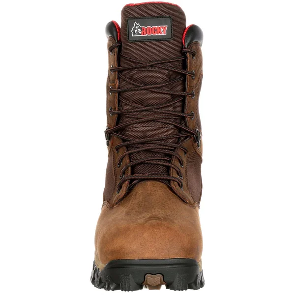 Men's Rocky AlphaForce Composite Toe Waterproof Insulated Boot, Brown