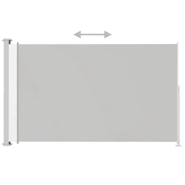vidaXL Patio Retractable Side Awning 86.6x22x118.1x22 Black