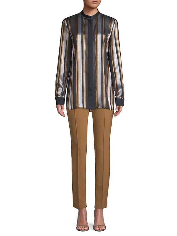 Lafayette 148 New York Women's Acclaimed Stretch Gramercy Pants - Camello - Size 12