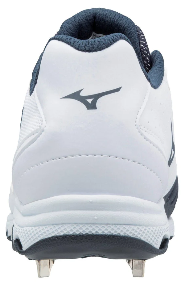 Mizuno - 9-Spike Advanced Sweep 4 Low Women's Metal Softball Cleat - White-Navy, Size 6