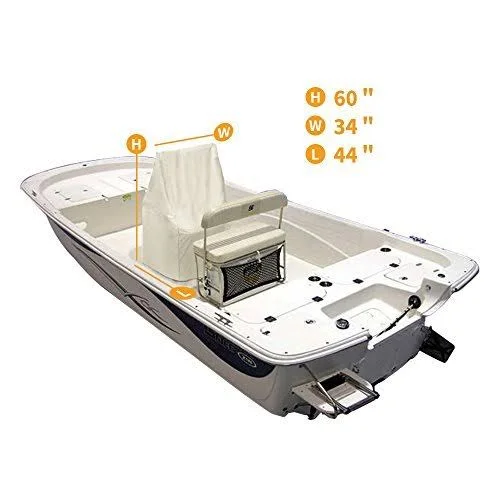 iCOVER Boat Center Console Cover Heavy Duty 600d Waterproof Fits Carolina Skiff, Boston Whaler, Mako, Excel Bay Pro, Wellcraft an