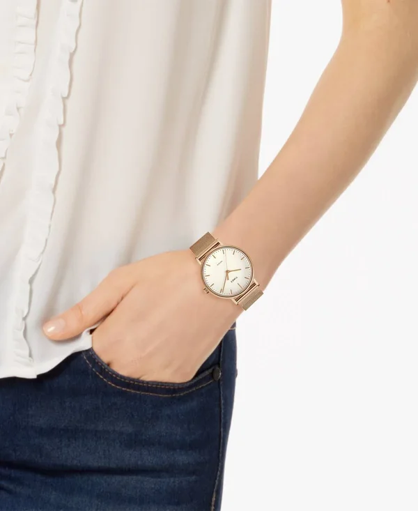 Timex Fairfield 37mm Rose Gold Mesh