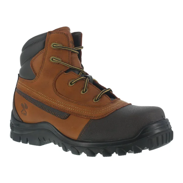 Men's Iron Age Backstop Steel Toe 6 inch Work Boot - Size: 13 W, Brown