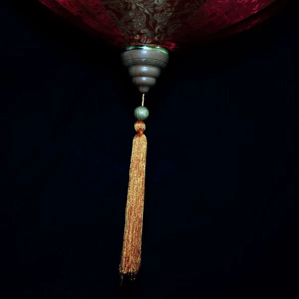 28x22 Red - Orange Vietnamese Silk Lantern, Diamond