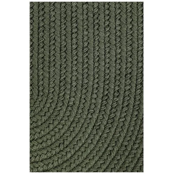 Rhody Rug S029R096X132 Solid Dark Sage Poly 8x11 Oval Rug