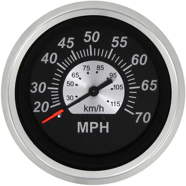 Sierra 67285P; Black Sterling Speedometer Kit 70mph
