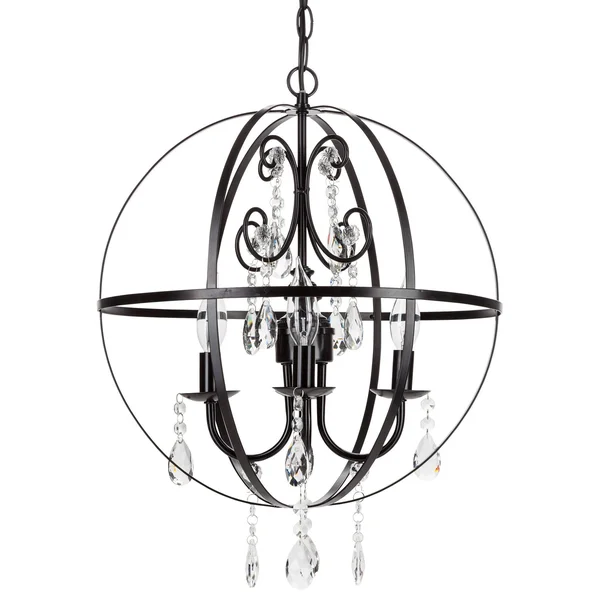 AmalfiDecor Luna 4-Light Crystal Chandelier Finish: Black