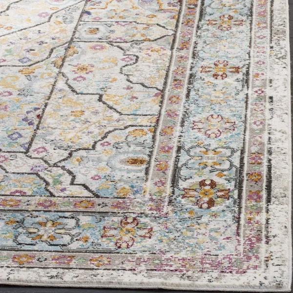 Safavieh Aria ARA199C 6&5x22 x 6&5x22 Round Cream - Blue Area Rug
