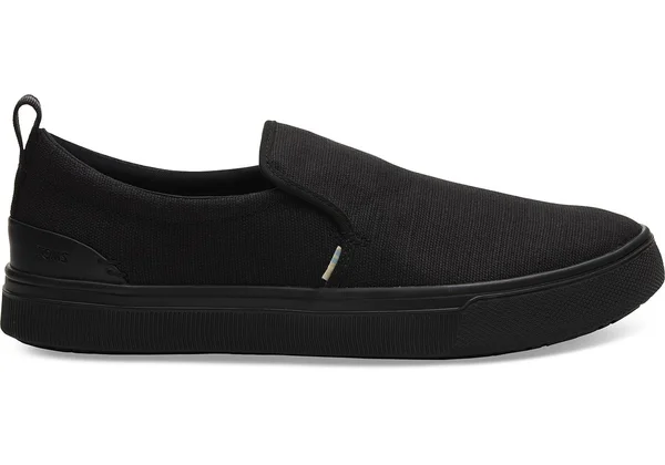 Toms Men's Heritage Canvas Trvl Lite Slip-On Shoes - Size: 10.5, Black