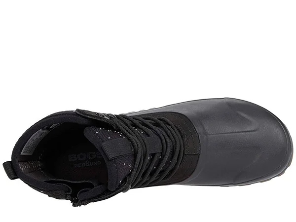 Bogs Women's Classic Casual Tall Lace Leather Boot - 6 - Black