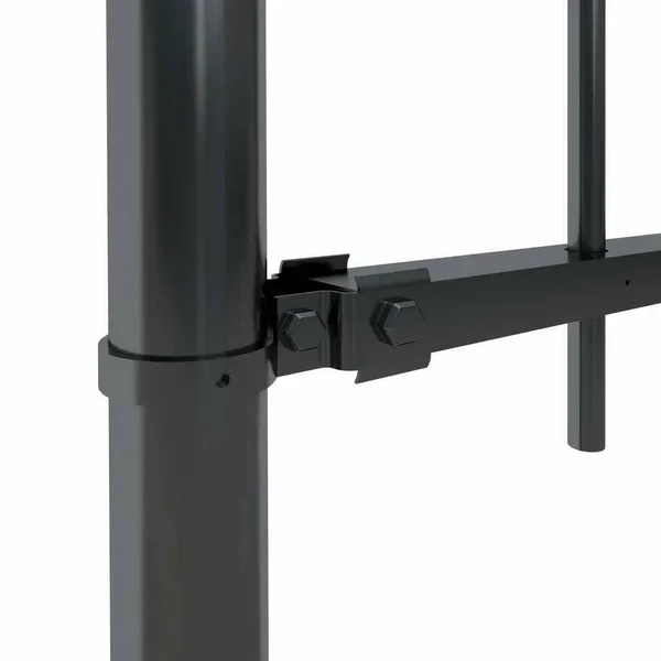 vidaXL Garden Fence with Spear Top Steel 133.9x22x39.4x22 Black