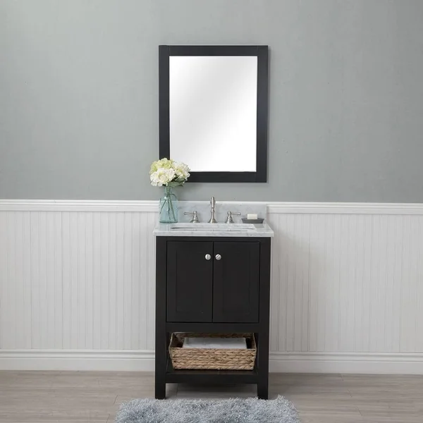 Alya Bath Wilmington 24x22 Bathroom Vanity with Marble Top - Espresso