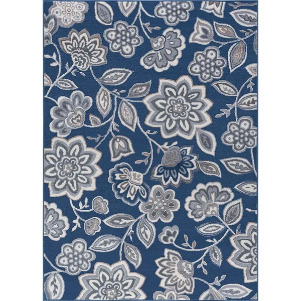 Alise Rugs Carrington Transitional Floral Area Rug - 7&10 - Ivory
