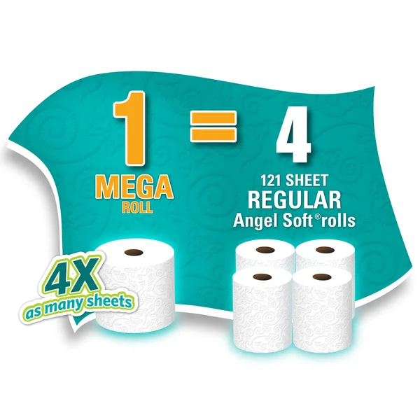 Angel Soft Toilet Paper - Mega Rolls - 36 count