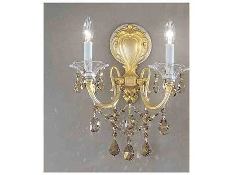 Classic Lighting 57002 CHP S Via Venteo Wall Sconce in Champagne Pearl with Swarovski Elements