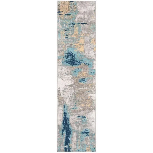 Safavieh Jasper Maleah Modern Abstract Rug (2& x 12& Runner - Grey/Gold)