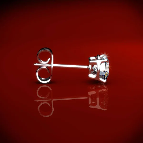 14K White Gold Four Prong Round Lab Created Diamond Stud Earrings (0.25 CTW - F-G, VS2-SI1)