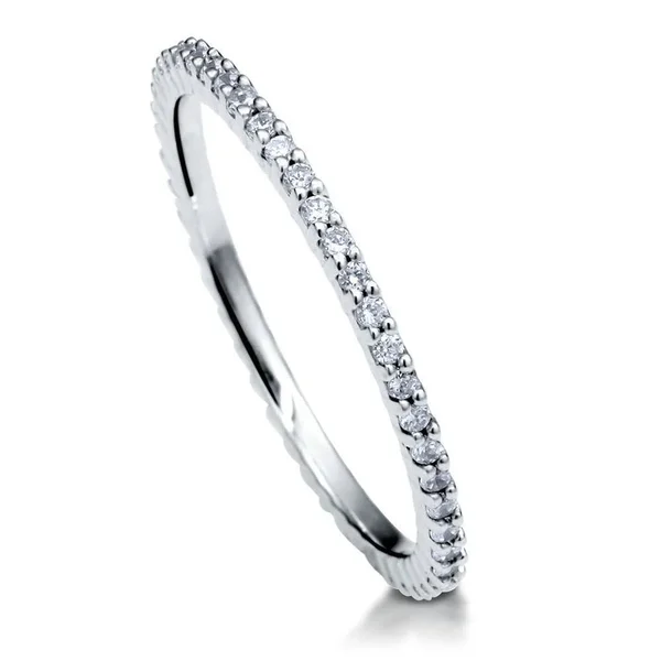 Berricle Sterling Silver Cubic Zirconia CZ Wedding Eternity Band Ring Size 9