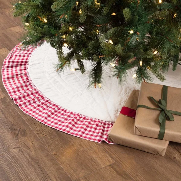 Emmie Red Ruffled Tree Skirt - 55x22
