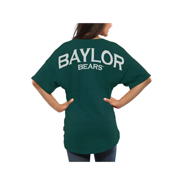 Baylor Bears Women's Green Spirit Jersey Oversized T-Shirt Size: Large