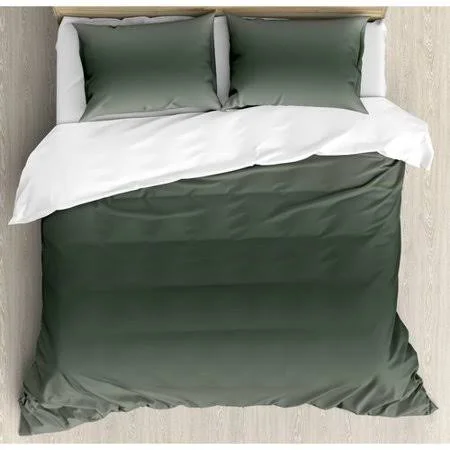 Ambesonne Ombre Duvet Cover Set, Size: Queen, Black