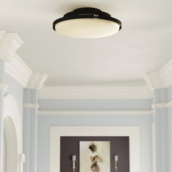 Trans Globe Lighting 59007 BN Three Light Clipped Flush Mount Brushed Nickel