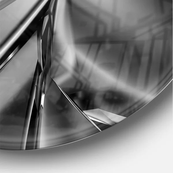 Designart &Futuristic Crystal Background& Oversized Modern Wall Clock - 29 in. Wide x 29 in. High