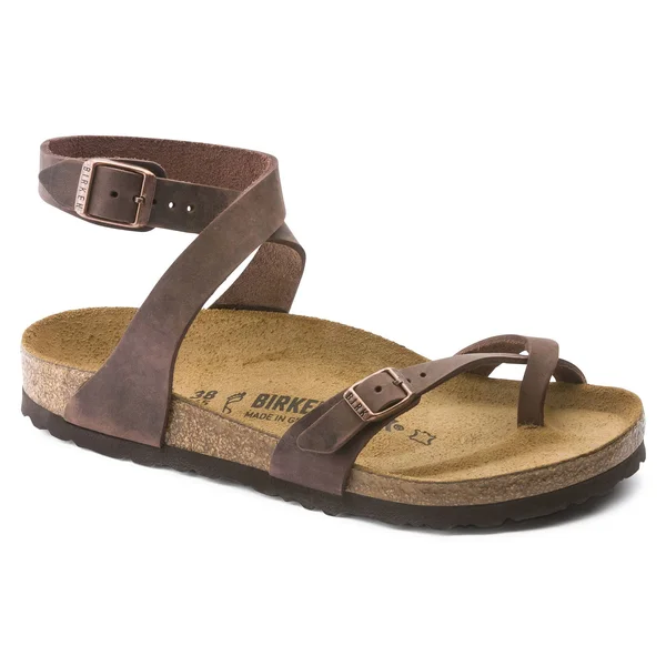 Birkenstock Yara Oiled Leather Habana Multi-Strap Sandals