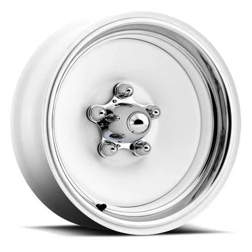 U.S. Wheel : Wheel - Rat Rod, Steel, White, 20 inch x 8.5 in., 5 x 4.75 inch Bolt Circle, 3.75 Wheels