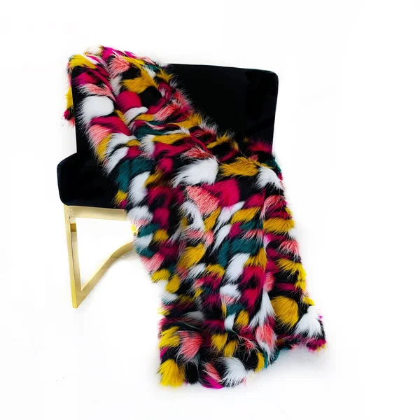 Plutus Purple, Yellow, Black Amazonian Bird Faux Fur Luxury Throw Blanket - Throw 60W x 72L