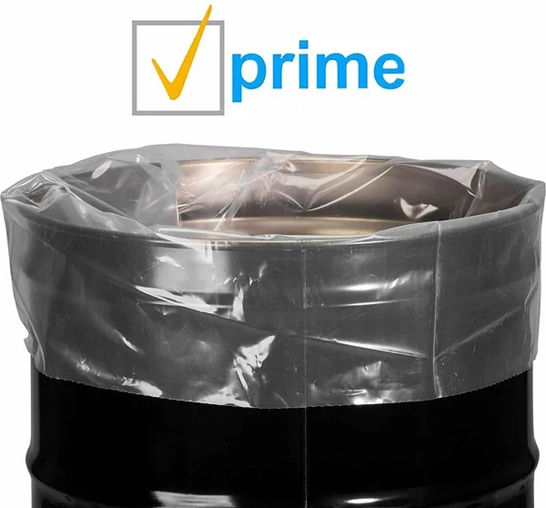 55 Gallon 3 Mil Clear Plastic Low Density Drum Liner on Roll 38x22 x 65x22 200 Lines