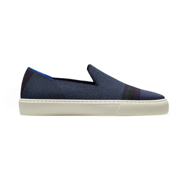Rothy&s Navy Blue Slip-On Sneakers, Night Stripe, Size 9
