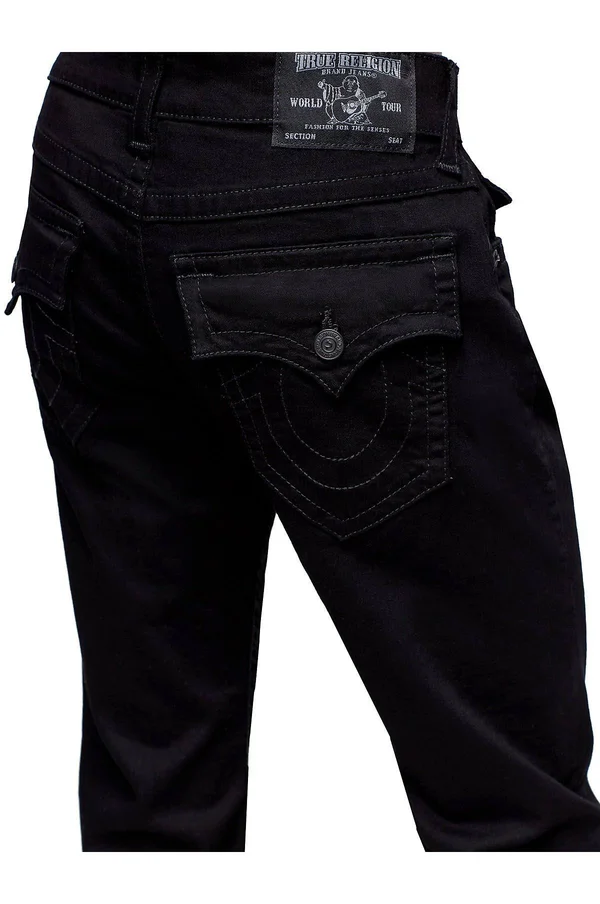 True Religion Men's Skinny Flap Pocket Jeans - Black - Size 40