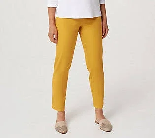 Isaac Mizrahi Live! Regular 24/7 Stretch Classic Ankle - Size Plus 24, Dijon