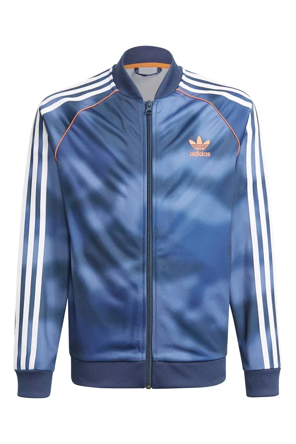 Adidas Originals - Kids - Camo 3 Stripes Track Jacket - Track Jackets, Blue
