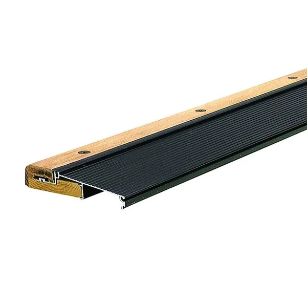 M-D Building Products Adjustable 5-5/8 in. x 87-1/2 in. Aluminum and Hardwood Sills Inswing Threshold, Brown