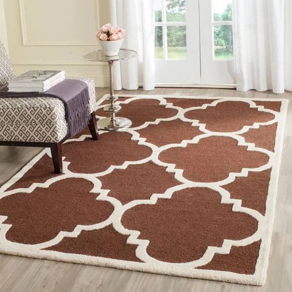 Safavieh Cambridge Dark Brown/Ivory Area Rug; 6& x 9&