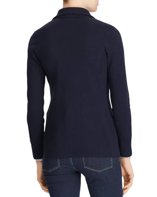 Lauren Ralph Lauren Women's Sweater Knit Blazer - Lauren Navy - XL