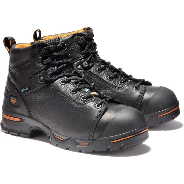 Men's Timberland Pro Endurance PR 6 inch Waterproof Steel Toe, Size: 11, Black