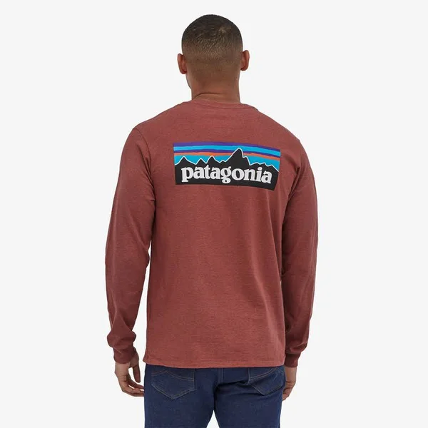 Patagonia Men's Long-Sleeved P-6 Logo Responsibili-Tee