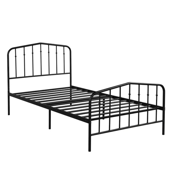 Platform Metal Bed - Twin Sizes - Black