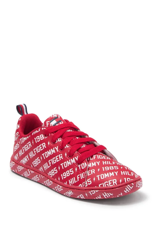Tommy Hilfiger Iconic Court Logo Sneaker (Toddler, Little Kid, & Big Kid) Red/White - Boys Shoes & Footwear - Boys Sneak